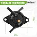 49040-0770 49040-7008 Fuel Pump Fits for Kawasaki FR, FS, FX Series FR541V FR600V FR651V FR691V FR730V FS481V FS541V FS600V FS651V FS691V FS730V with Fuel Filter Clamps