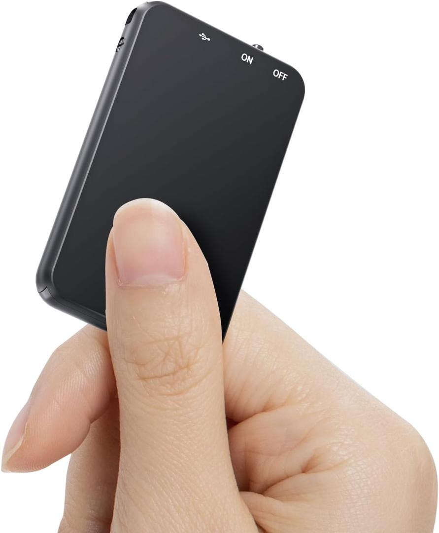 64GB Mini Voice Recorder, 1536kbps Clear Recording Device with AI Noise Reduction and Metal Housing, Audio Voice Activated Recorder for Lectures and Meetings