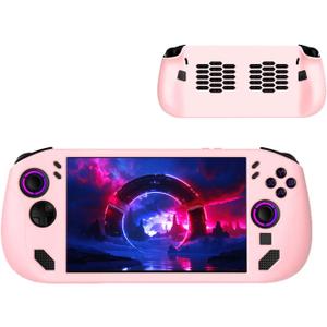 Case Cover for Lenovo Legion Go S Handheld Game Console, Soft Silicone Protector Cover Skin Case for Lenovo Legion Go S, Anti-Scratch,Shockproof,Pink