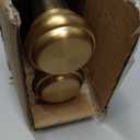 2 Pack Curtain Rods 28 to 48 Inches,1 Inch Curtain rods for Windows, Hanging Curtain Rod & Wall Mount with Brackets Heavy Duty Rod,End Cap Single Rod, Brushed Gold