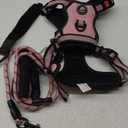 FURRYFECTION Dog Harness | No Pull Dog Harness | Reflective Oxford | Padded Handle | 4 Adjustable Straps | 2 Leash Clips | No Choke Pet Vest Harness for Small Medium Large Dogs | Pink | L