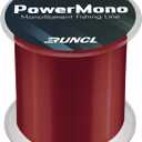 RUNCL PowerMono Fishing Line, Ice Monofilament Fishing Line 300/500/1000Yds - Ultimate Strength, Shock Absorber, Suspend in Water, Knot Friendly 3-35LB, Low & High-Vis Available, Gift Decoration