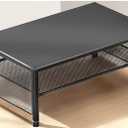 2-Tier Computer Monitor Stand Riser, Desk Organizer for Monitor, Printer & Laptop Stand, Desktop Workspace Organizers for Office Supplies(Black)