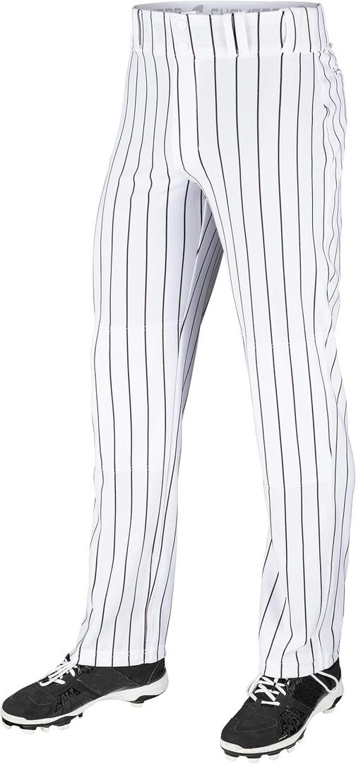 Champro Men's Triple Crown Open Bottom Pinstripe Baseball Pants, Small