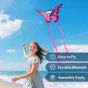 Large Butterfly Kite for Adults and Kids Ages 4-8 & 8-12 Easy to Fly, 55''X28'' Single Line Kite for Outdoor, Park or Beach