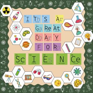 4 x 67Pcs Science Classroom Bulletin Board Decoration Back to School Decor Set Chemistry Elements Periodic Table Scientist Lab Cutouts Science Bulletin Board Border for Home Office School Window Door Wall