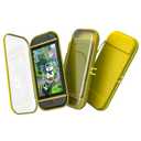 Gearsir Carrying Case for Nintendo Switch 2(2025)  Transparent Hard TPU Shell Travel Portable Bag with Handle, 12 Game Cartridges switch2 accessories, Waterproof, Shockproof, Dustproof (Yellow)