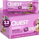 Quest Nutrition Overload Protein Bars, Sundae Funday, 20g Protein, 1g Sugar, 4g Net Carbs, Gluten Free, 12 Count BBD 02/19/2027