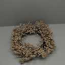 20" Christmas Wreath for Front Door Artificial Champagne Holly Berry Wreath for Christmas Thanksgiving Winter Holiday Decoration  