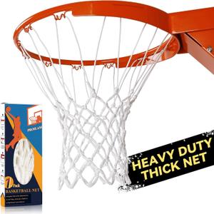 Premium Quality Professional Heavy Duty Basketball Net Replacement - All Weather Anti Whip,Fits Standard Indoor or Outdoor 12 Loops Rims12 Loops