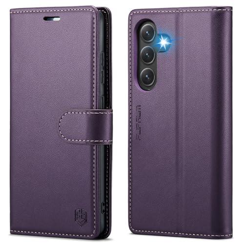 FLIPALM Wallet Case for Samsung Galaxy S23 FE, RFID Blocking Credit Card Holder, PU Leather Folio Flip Kickstand Protective Shockproof Cover for Galaxy S23 FE (Purple)