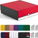 ZLCA Card Storage Box Holds 3200+, Deck Storage Case with 4 Stoppers, Card Organizer for TCG MTG PTCG(Red&White)