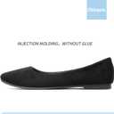 Obtaom Round Toe Women Flat Shoes Slip on Girls Dress Black Ballet Flats