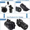 BFXM Trailer Plug Adapter 7 Way Round to 4 and 5 Flat Blade Trailer Connector Plug,7 to 5 Pin and 4 Pin Trailer Plug Adaptor 2-in-1 Design