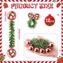 Weysat 24 Pcs Christmas Ball Garland Ties Artificial Pine Needles Tinsel Christmas Tree Decor 6 in Tinsel Ties with Bulb Arrangements for Xmas Tree Decoration Craft Gift Wrapping(Rose Gold)