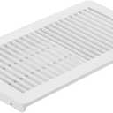PATIKIL 12 x 6 Inch Floor Register, 1pcs Heavy Duty Air Vent Cover Steel Adjustable Decor Vents Easy Adjust Floor Grates for Sidewall Home Office, White