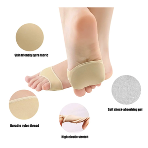 4pcs Non- High Heel Forefoot Cushions Thickened Half Foot Pads for Comfort and Metatarsal Pads for Women for High Heels and Dress Shoes