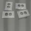 Wall Plates, Duplex Outlet Covers, Toggle Light Switch Plates, Decorator Light Switch Cover, Bamboo Fiber Material Standard Size Wall Plates of various styles, White (1 Gang Duplex 4 Pack)