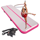 Gymnastics Tumbling Mat ,Mats for Home Use/Gym/Yoga/Training/Cheerleading/Outdoor/Beach/Park with Electric Air Pump, 10 ft
