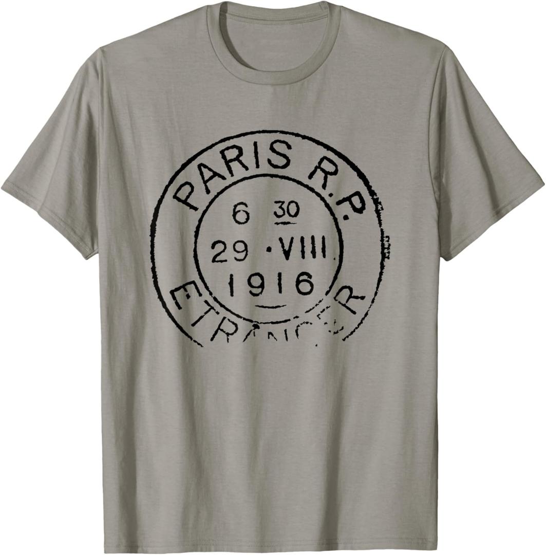 Paris France Classic Everyday Travel T-Shirt, Small