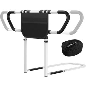 Bed Rails for Elderly Adults Safety - ASTM F3186-17 Certified 400lbs Capacity Adjustable Bed Assist Rail with Non-Slip Handles & Storage Bag, Fits Twin/Full/Queen/King Beds