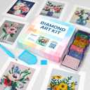 LuwoArte 6 Pack Diamond Painting Kits for Adults  Flower-Themed Diamond Art Kits  Full Drill DIY Paint Gem Art for Adults  Brilliant 5D Diamond Painting Kit  Relaxing Craft for Home Wall Dcor