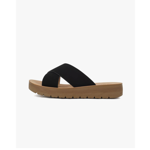 Soda LUCY ~ Women Open Toe Flatform Platform Crisscross Band Upper Fashion Slide Sandals 8.5