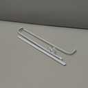 Yafa Home Fashion Heavy Duty Single Standard Adjustable Curtain Rod Hardware Included, Projection distance from the wall 2.5 inches(White, 26"-48")