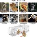 Animal Traps,Live Animal Trap for Cats,Rabbits, Squirrels,cat Trap for Stray Cats, Live Traps for Raccoons, Steel Foldable with Pedal Triggers (24 x 7 x 8 inches)