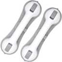 2 Pack Grab Bars for Bathtubs and Showers with 3 Suction Cups Heavy Duty Bathroom Handrails for Seniors and Elderly Safety Grip No Drilling Waterproof Bath Handle