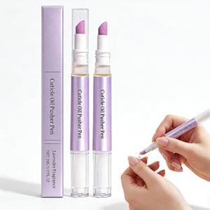 Cuticle Oil Pusher Pen (2 Pack) - Ceramic Cuticle Oil for Dry Nails & Cuticles, No Leak Travel Size Cuticle Pusher Pen, Moisturizing Nail Care Treatment for DIY Manicure & Salon Use