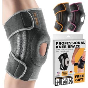 DR. BRACE ELITE Knee Brace with Side Stabilizers & Patella Gel Pads for Maximum Knee Pain Support and fast recovery for men and women-Please Check How To Size Video (Moon, XX-Large)