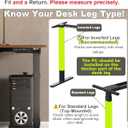 Under Desk PC Mount - No Drilling 40 lb Capacity, CPU Holder Under Desk, Adjustable Height and Width, Clamp-on Desk Leg PC Mount for Standing Desk (Fits 80mm50mm Legs only), with Non-Slip Pads, Black