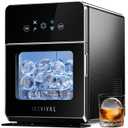 2" Clear Ice Ball Maker with ClearCore Technology, 150 pcs/Day, 4 pcs in 38 Mins, Sphere Ice Maker with Enhanced Insulation, Self-Cleaning, Automatic Water Supply for Whiskey & Bourbon