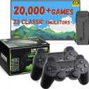 SHEPUDRUC Wireless Retro Handheld Game Console, Game Console Stick Builtin 20000+ PlugandPlay Video Games, Equipped with 18 Simulators, 4K HDMI Output and Dual 2.4G Controller（63GB Memory Card）