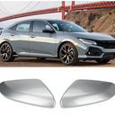 1 Pair Glossy Grey Side Mirror Cover Cap Housing Compatible with Honda Civic 2016-2019 2020 2021 Honda Insight 2019-2021, Direct Replacement