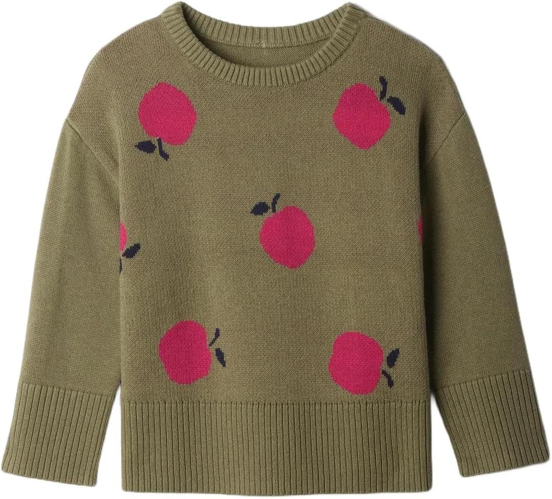 GAP Baby Girls' Intarsia Sweater (18-24 Months, Apple)