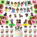 Dachshund Birthday Party Decorations - Dachshund Party Supplies including Happy Birthday Banner, Spirals, Cake Toppers, Table Centerpieces, Balloons (LQ)
