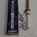 Conair Double Ceramic 1-Inch Curling Iron, 1-Inch Barrel Produces Classic Curls For Use On Short, Medium, And Long Hair (White)