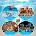 Diving Gem Pool Toy 10PCS DISHIO Big Colorful Diamond Diving Toy with Treasure Box Chest Pirate Pool Toys for Kids Toddlers Underwater Sinking Dive Gemstone for Swimming Bath Birthday Party Decoration