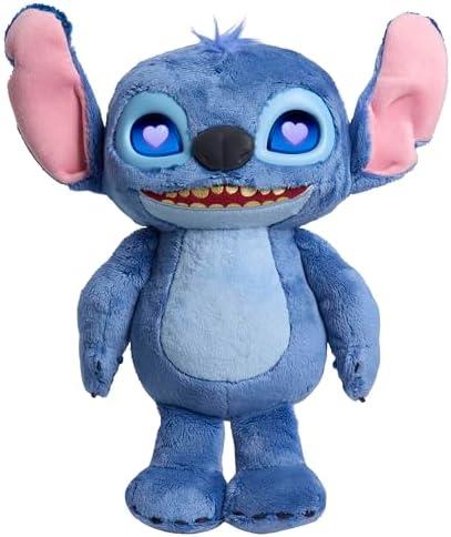 Disney Stitch Just Play Many Moods 14-inch Interactive Plush, 50+ Sounds & Effects, LCD Eyes, Inspired by Disney's New Live-Action Lilo & Stitch Movie, Toy for Fans, Girls, Boys, Kids 3+