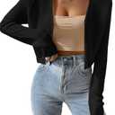 Verdusa Women's Drop Shoulder Long Sleeve Button Up Knit Cardigan Sweater M