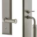 Grandeur 843227 Hardware Fifth Avenue One-Piece Handleset with C Grip and Georgetown Lever, Backset Size-2.75", Satin Nickel