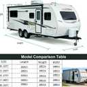 24-27FT RV Cover Upgraded 8 Layers Top Windproof Travel Trailer Camper Cover r for 24' to 27' RV, with Tire Cover,Hauler Cover Tongue Jack Extra Long Windproof Ropes