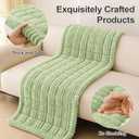 hyha Couch Covers for Dogs Washable, Non Slip Plush Dog Sofa Protectors, Fuzzy Pet Couch Covers for 3 Cushion Sofa Pet Friendly (Green, 27.6" x 88")