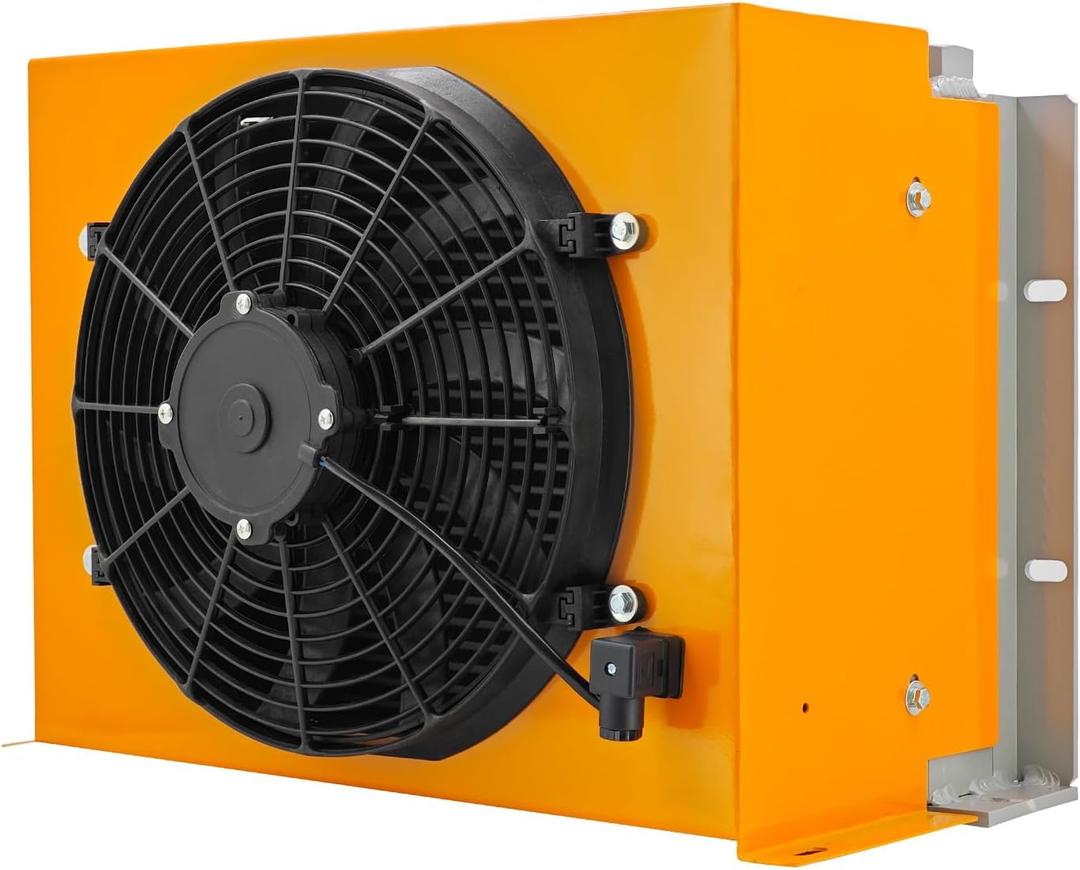 AH1490T-CA DC24V 250L/min Fan Hydraulic Oil Cooler 120W Hydraulic Air Cooler Air Cooled Oil Radiator Replace# AH1490T