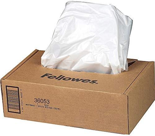 Fellowes 36053 Powershred Shredder Waste Bags for 90S, 99Ci, 99Ms, AutoMax 200C, and AutoMax 130C, 100 Bags