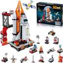 WEMEMORN Space Exploration Shuttle Rocket Toys for 6 7 8 9 10 11 12 Year Old Boys Kids, 12-in-1 STEM Aerospace Building Blocks Kit Toys, Ideal Birthday for Aged 6-12 Year Old Boys (566Pieces)