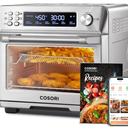 COSORI Smart 12-in-1 Air Fryer Toaster Oven Combo, Airfryer Convection Oven Countertop, Bake, Roast, Reheat, Broiler, Dehydrate, 75 Recipes & 3 Accessories, 26QT, Silver-Stainless Steel