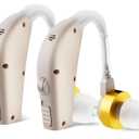 Hearing Amplifier, Hearing Aids for Seniors Rechargeable with Noise Cancelling, Digital Hearing Aids for Adults Mild to Moderate Hearing Loss - All Accessories Included(2 Packs)